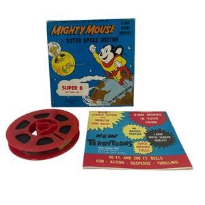 Vintage Mighty Mouse In Outer Space Visitor 8mm Movie Reel Super 8 Ken Films
